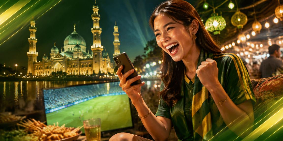 Pengguna mengakses platform taruhan bola sepak melalui telefon bimbit di kawasan Putrajaya